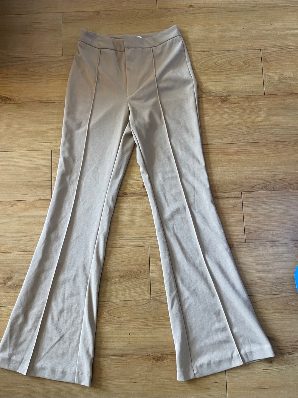 Women's Boot Cut Dress Pants in Light Beige